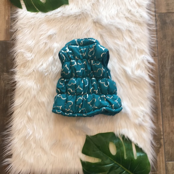 Healthtex Girls Turquoise Vest Silver Hearts 24 mo - Picture 6 of 6